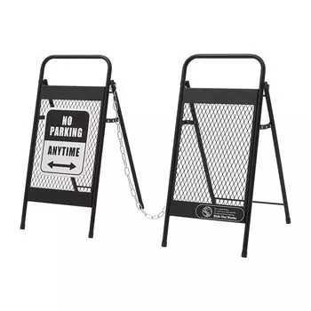 Подставка для знака на ограждение парковки Yamasolo, набор из 2 цепочек с цепочкой, стильный американский Hide Out Works (черный) чёрный