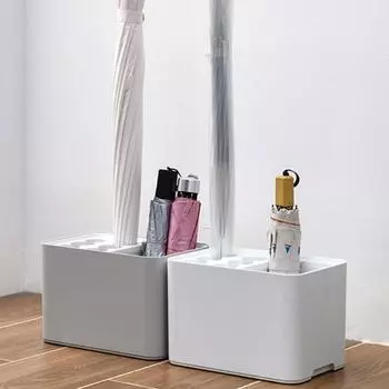 Подставка для зонта со съемным капельным отделением Tay10, прочная складная длинная стойка для зонта для прихожей и дома, офиса, органайзера серый