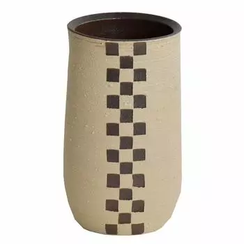 Подставка для зонта Tansu no Gen, керамика Shigaraki, сделанная в Японии, клетчатый узор, стильная компактная входная группа Shigaraki 25700003 00(46836)