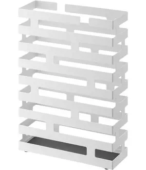 Подставка для зонта Yamazaki Jitsugyo, широкая, белая, Ш30 x Г10 x В43 см, подставка для зонта BRICK, также подходит для складных зонтов 2360 (Ямадзаки) Прибл. белый