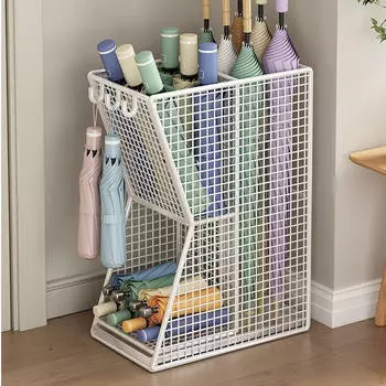 Подставка для зонтов с поддоном для сбора капель, устойчивый, креативный, удобный держатель для хранения белый