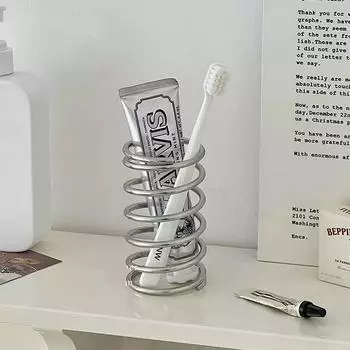 Подставка для зубных щеток из нержавеющей стали, подставка для хранения кистей для макияжа, ваза, держатель для ручек, украшение для домашнего стола, украшения A2