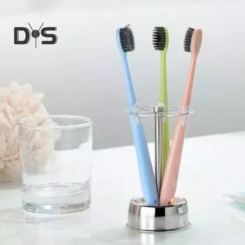 Подставка для зубных щеток, стойка для хранения с 4 слотами, высокоустойчивая вентилируемая конструкция, настольный металлический органайзер для зубных щеток, держатель для кистей для макияжа