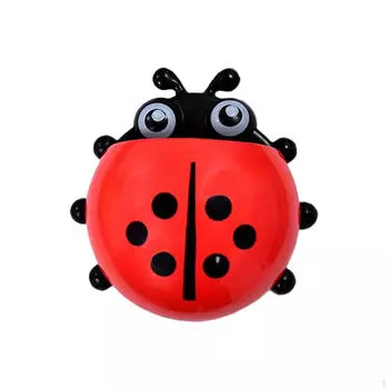 Подставка для зубных щеток в форме божьей коровки, настенная стойка для хранения зубных щеток, туалетные принадлежности, зубная паста красный