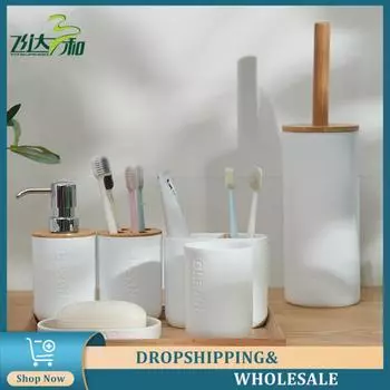 Подставка для зубных щеток в ванной комнате, набор для чашек, отдельное место для стирки, набор принадлежностей для ванной комнаты, гладкая внутренняя стенка