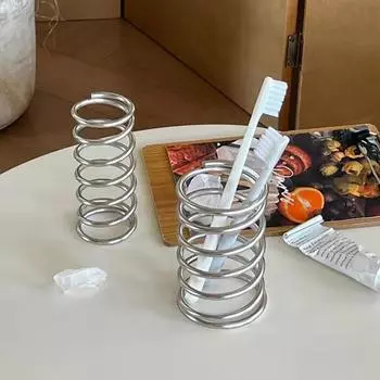 Подставка для зубных щеток Yousheng, многоцелевой держатель для ручек, настольный держатель для кистей для макияжа в ванной, подставка для зубных щеток серебряный