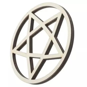 Подставка из энергетического камня Деревянный алтарный изразец Плитка для украшения рабочего стола Винтажные украшения Поставка для жертвоприношений Декор в стиле ретро Пентагон