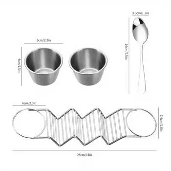 Подставка из нержавеющей стали для мексиканских блинов, блюдо для макания в бульон TacoHolderStand, подставка для двух чашек