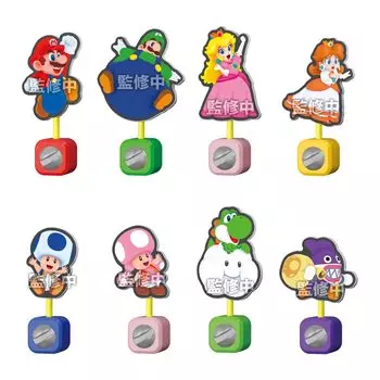Подставка-клипса для панели BANDAI Super Mario Bros Wonder, коробка из 16 предметов (Шокуган) Жевательная резинка