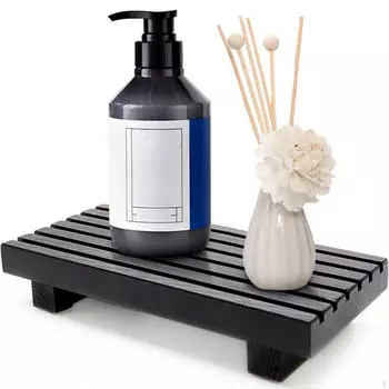 Подставка на пьедестале из дерева, держатель для мыльницы, поднос в деревенском стиле, деревянный подстаканник для ванной комнаты