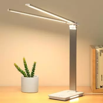 Подставка настольная двойная лампа сенсорный таймер энергия светодиодная лампа для учебы чтение лампа [Новый выпуск] свет, свет, бар, сверхвысокая яркость, 5 уровней