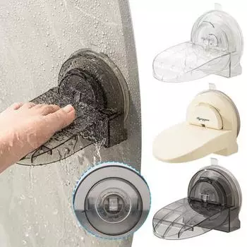 Подставка Нескользящий табурет для душа с мощными присосками Регулируемая по высоте многофункциональный пластик с защитой от ударов чёрный