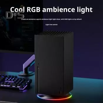 Подставка-охлаждающая подставка с RGB-подсветкой, высокая устойчивость, нескользящая конструкция, игровая консоль, вертикальная охлаждающая док-станция с USB-портом чёрный