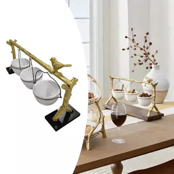 Подставка-органайзер для ветвей золотого дуба для поставок конфет и печенья на свадьбу