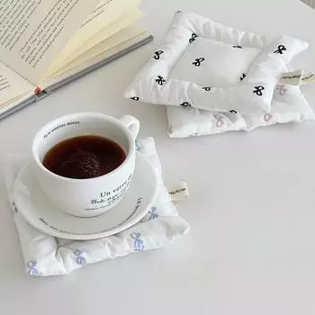 Подставка под чайный стаканчик, подставка под кофейные чашки, нескользящая подставка под напитки, подставка под горячие напитки, изолирующая подкладка, кухонные принадлежности чёрный