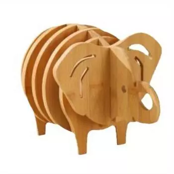 Подставка под чашку, теплоизоляционный коврик, деревянный коврик для обеденного стола, термостойкий коврик для еды, коврик для овощей, коврик для бытовой посуды, коврик для мисок elephant