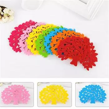 Подставка под чашку в форме дерева розовый