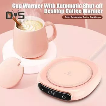 Подставка под кофейную кружку с термостатом и 3 температурными режимами. Нескользящая конструкция. Автоматическое отключение. Подогреватель для кофейной кружки. US Plug белый