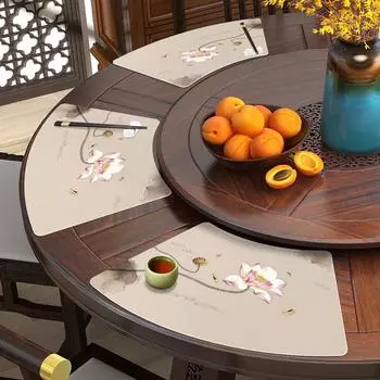 Подставка под круглый стол в форме веера, оптовая продажа подставок под столешницу в западном стиле, водонепроницаемая, маслостойкая, теплоизоляционная, антиожоговая подставка под столешницу для обеденного стола 30*45cm