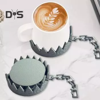 Подставка под мышеловку, напечатанная на 3D-принтере, автоматическая, регулируемая, противоожоговая, термостойкая, для столешницы, кружка для кофе, подставка для чая, украшение для рабочего стола синий