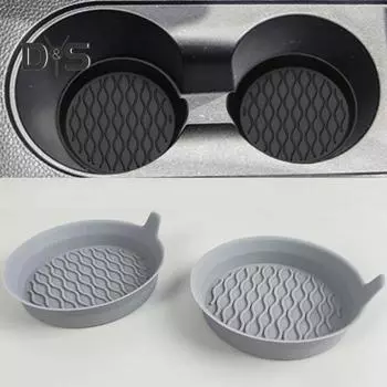 Подставка под стакан для автомобиля 7 см, противоскользящая, силиконовая, термостойкая, универсальная, для внедорожника, грузовика, центральной консоли, подставка для напитков, коврик, аксессуары для салона автомобиля чёрный