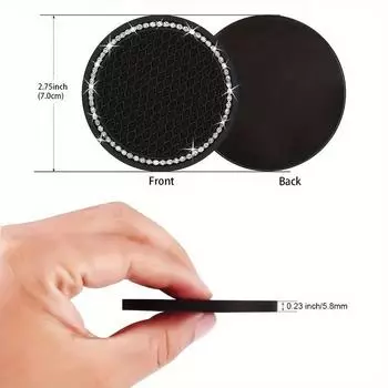 Подставка под стакан для воды в автомобиле, держатель для бутылок, противоскользящий коврик, силикагель, водонепроницаемый для украшения интерьера, аксессуары для стайлинга автомобиля