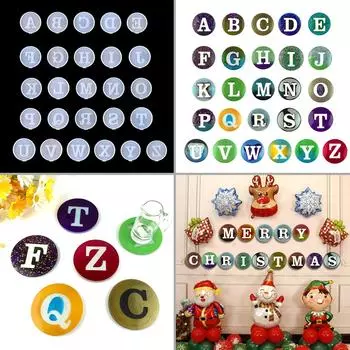 Подставка под стакан из 26 букв, УФ-кристаллическая эпоксидная форма, коврик для чашки, подставка для кружки, силиконовая форма из смолы, сделай сам, ремесла, украшения для дома, литье W