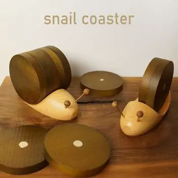 Подставка под стакан из цельного дерева с рисунком улитки, нескользящая теплоизоляционная подставка под чашку для дома, деревянная подставка под стол, круглая подставка под чай Wwo66
