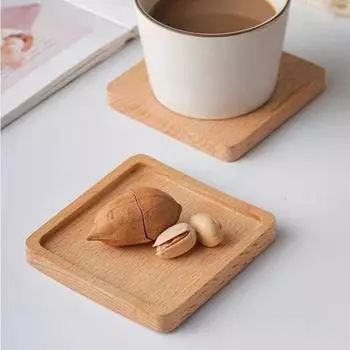 Подставка под стакан из дерева для журнального столика, обеденного стола, бара, круглая подставка под стакан для напитков, черный орех, бук, лак, одинарная подставка под стакан, декоративная коробка