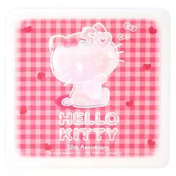 Подставка под стакан «Китти» в честь 50-летия Sanrio, квадратная, керамическая, впитывающая воду, 10 см 310535 «Hello Kitty» красный