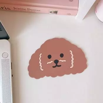 Подставка под стакан с напитками силиконовая мультяшная зверушка милая легкая предотвращает скольжение красочный коврик для стакана собака Dog