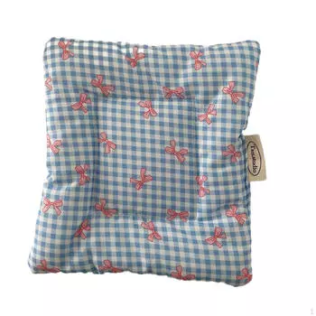 Подставка под стакан с принтом в виде бабочки и узла в клетку для напитков из хлопка, модная универсальная подкладка синий