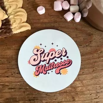 Подставка под стакан Super Matresse Enamel Round Coffee Tea Подушка-сюрприз для учителя Подарок на конец года Школьные подставки под кофе 10x10cm