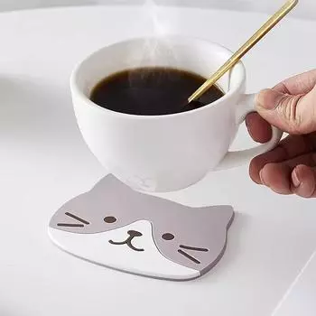 Подставка под тарелку 1 шт. с изображением милого щенка из мультфильма, теплоизоляция, нескользящая силиконовая подставка для рабочего стола, устойчивая к ожогам