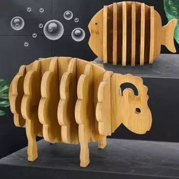 Подставка под тарелку 1шт бамбуковый изоляционный коврик коврик для кастрюли коврик для стола противоожоговый коврик для обеда бытовой коврик для тарелок и мисок кухонные принадлежности