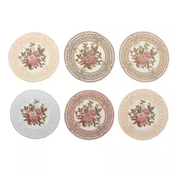 Подставка под тарелку из кружева в стиле ретро, 12 см, вышитая рукодельная чаша, подставка под кофейные чашки, европейский стиль, ткань, противоожоговый коврик для тарелок 12cm