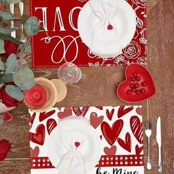 Подставка под тарелку на День святого Валентина в форме спирали, утолщенная, термостойкая, маслостойкая, нескользящая, для вечеринок, свадеб, банкетов, украшения стола, обедов A