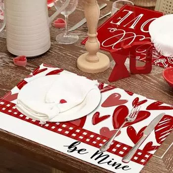 Подставка под тарелку на День святого Валентина в форме спирали, утолщенная, термостойкая, маслостойкая, нескользящая, для вечеринок, свадеб, банкетов, украшения стола B