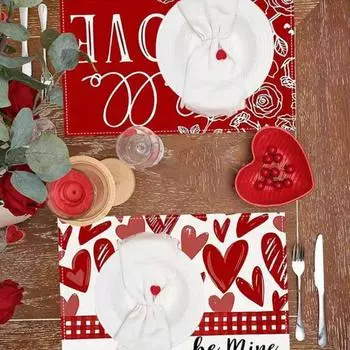 Подставка под тарелку на День святого Валентина в форме спирали, утолщенная, термостойкая, маслостойкая, нескользящая, для вечеринок, свадеб, банкетов, украшения стола A