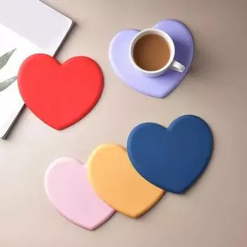 Подставка под тарелку на стол большого размера, устойчивая к ожогам и деформации, простая, в форме сердца, подставка под тарелку с горячим горшочком, принадлежности для ресторана синий