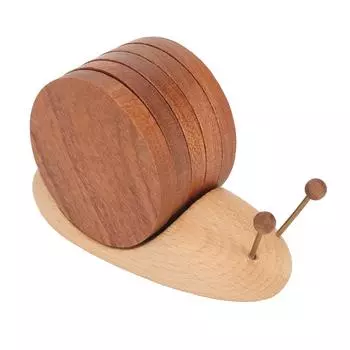 Подставка под улитку с магнитом, симпатичные, изысканные, экологически чистые деревянные подставки под напитки для домашнего ресторана