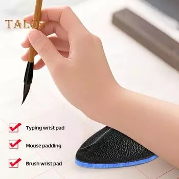 Подставка под запястье из искусственной кожи с нескользящей основой, эргономичная мышь, клавиатура, практика каллиграфии, набор текста на ноутбуке, облегчение боли, поддержка запястья, подушка
