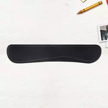 Подставка под запястье клавиатуры Коврик для мыши Пеноматериал с эффектом памяти Сверхтонкая фибровая клавиатура Платформа чёрный