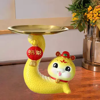 Подставка-подставка в виде мультяшной змеи для ключей и конфет в спальне или на кухне 16cmx14cmx15cm