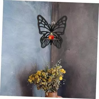 Подставка Полки Деревянная стойка Бабочка Настенная полка Бабочка Украшения для душа Наклейки Круглая настенная полка Демонстрационная полка Подвесная полка Вешалка для медалей чёрный