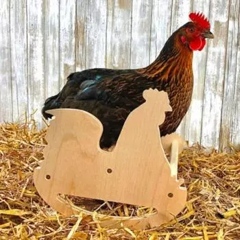 Подставка в форме курицы Woodiness с тремя опорами, игрушка-качели для курицы, новая подставка для курицы, курица для домашних животных