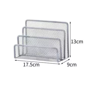 Подставки для бумаг, подставка для ноутбука, настольная 3-слойная черная металлическая сетка, держатель для журналов, документов, книг, органайзер для офиса