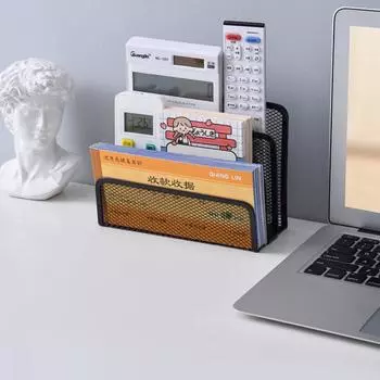 Подставки для бумаг, подставка для ноутбука, настольная 3-слойная черная металлическая сетка, держатель для журналов, документов, книг, органайзер для офиса