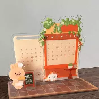 Подставки для календарей с неограниченным сроком действия, подставка для календаря, креативное прозрачное акриловое раздвижное украшение для календаря One Size