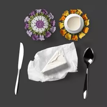 Подставки для кружек ручной работы «Ландыш» термостойкие подставки под чашки для кофе и чая 4.7 фиолетовый